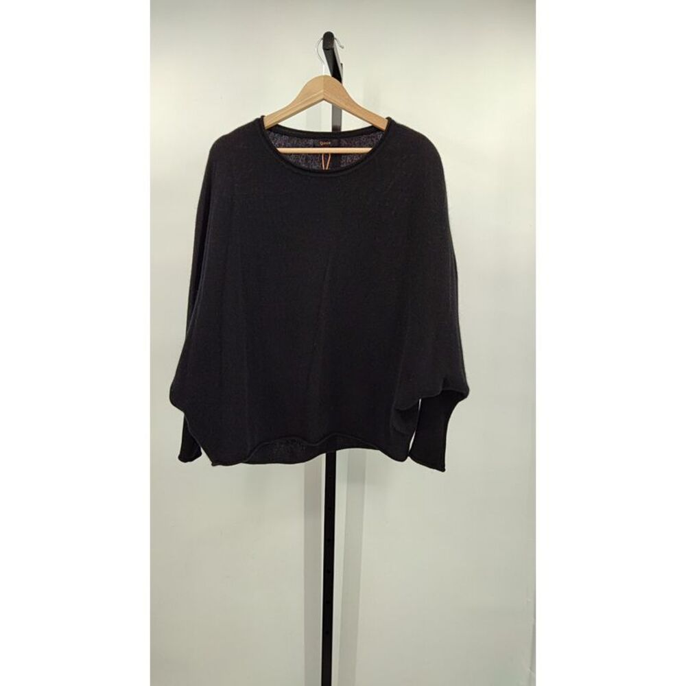 Quince S/M Women’s 100% Cashmere Black Oversized Crewneck Sweater